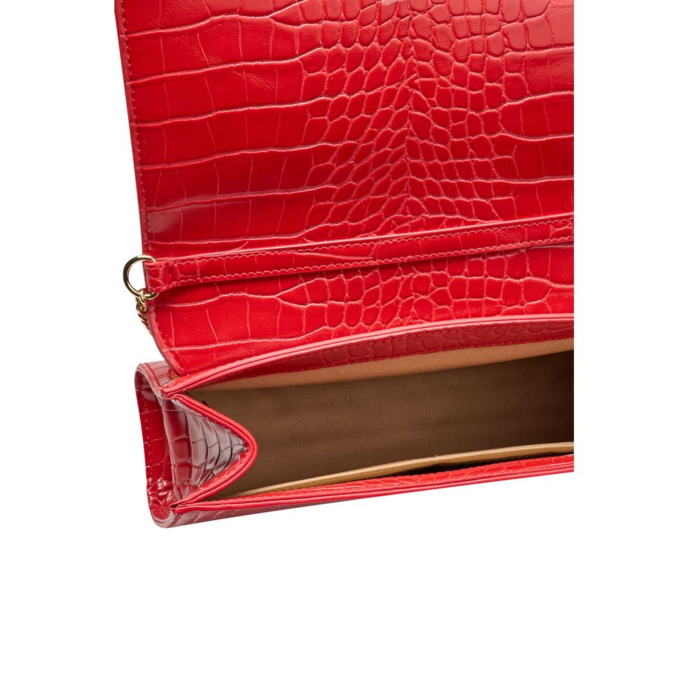 Red Polyethylene Crossbody Bag