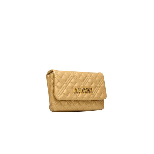 Gold Polyethylene Women Crossbody Bag