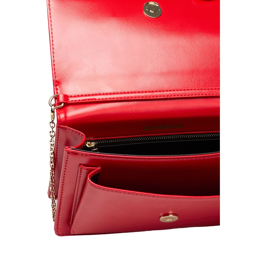 Red Polyethylene Crossbody Bag