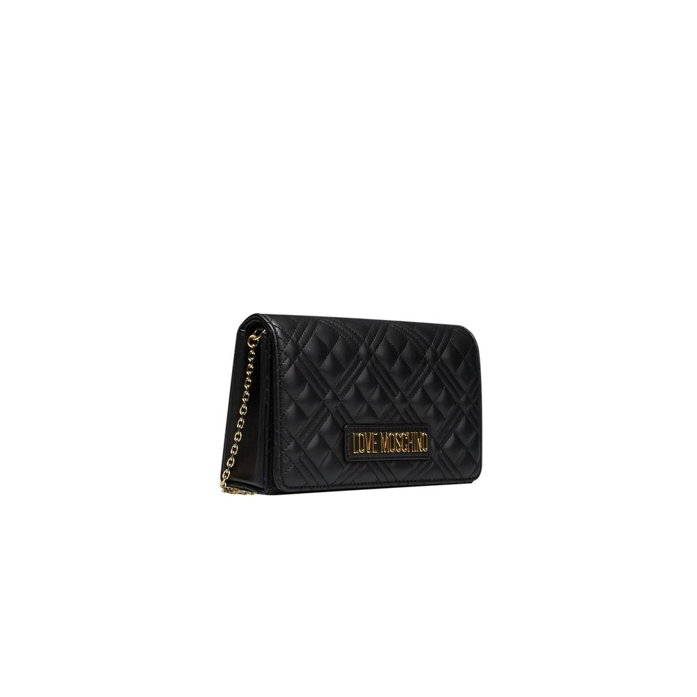 Black Polyethylene Women Crossbody