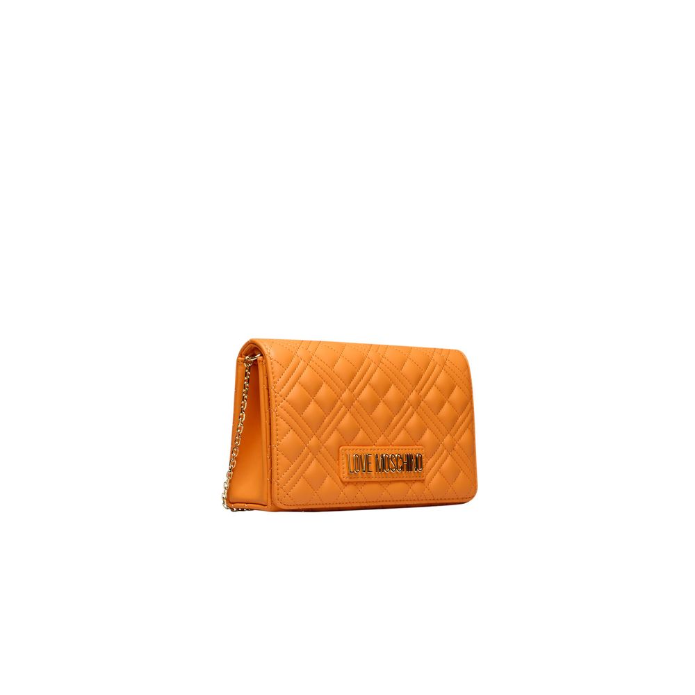 Orange Polyethylene Crossbody Bag