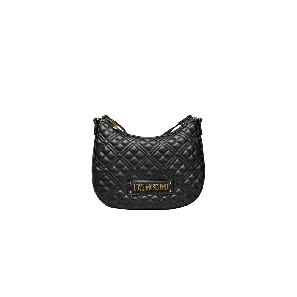 Black Polyethylene Crossbody Bag