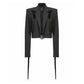 Black Polyester Suits & Blazer