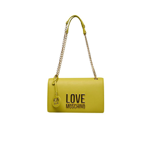 Yellow Polyethylene Crossbody Bag