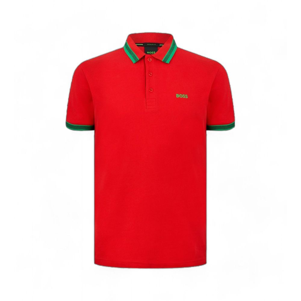 Red Cotton Polo Shirt