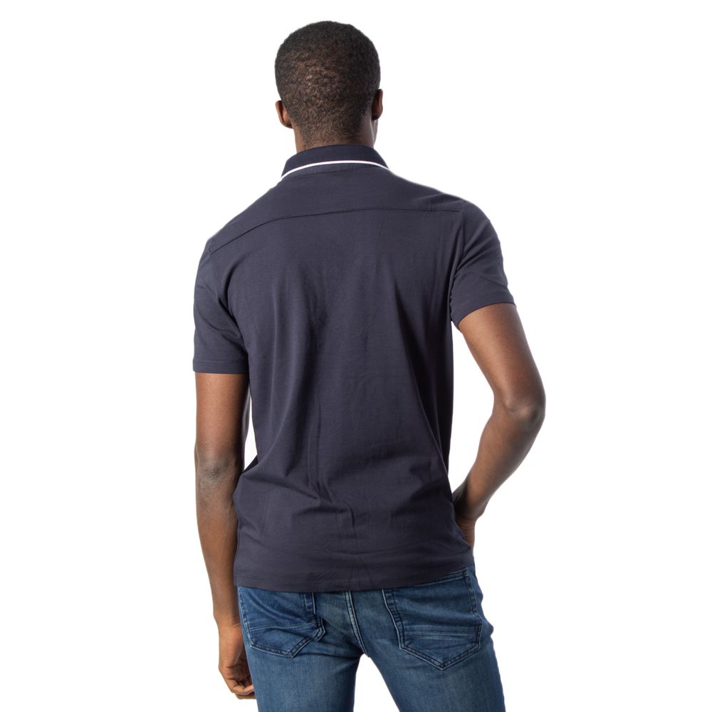 Blue Cotton Polo Shirt