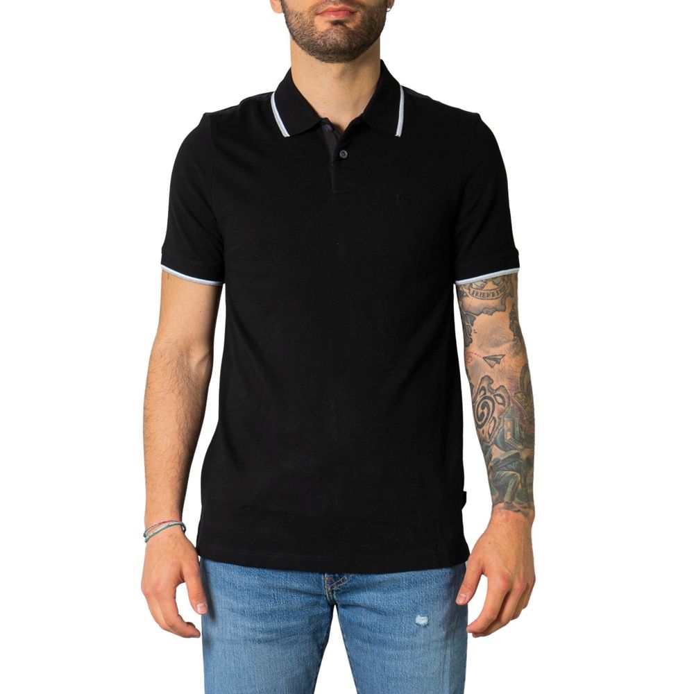 Black Cotton Polo Shirt