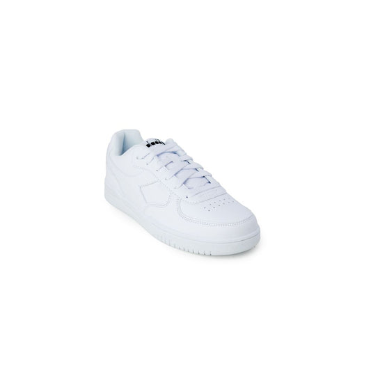 White Synthetic Leather Sneaker