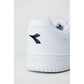 White Synthetic Leather Sneaker