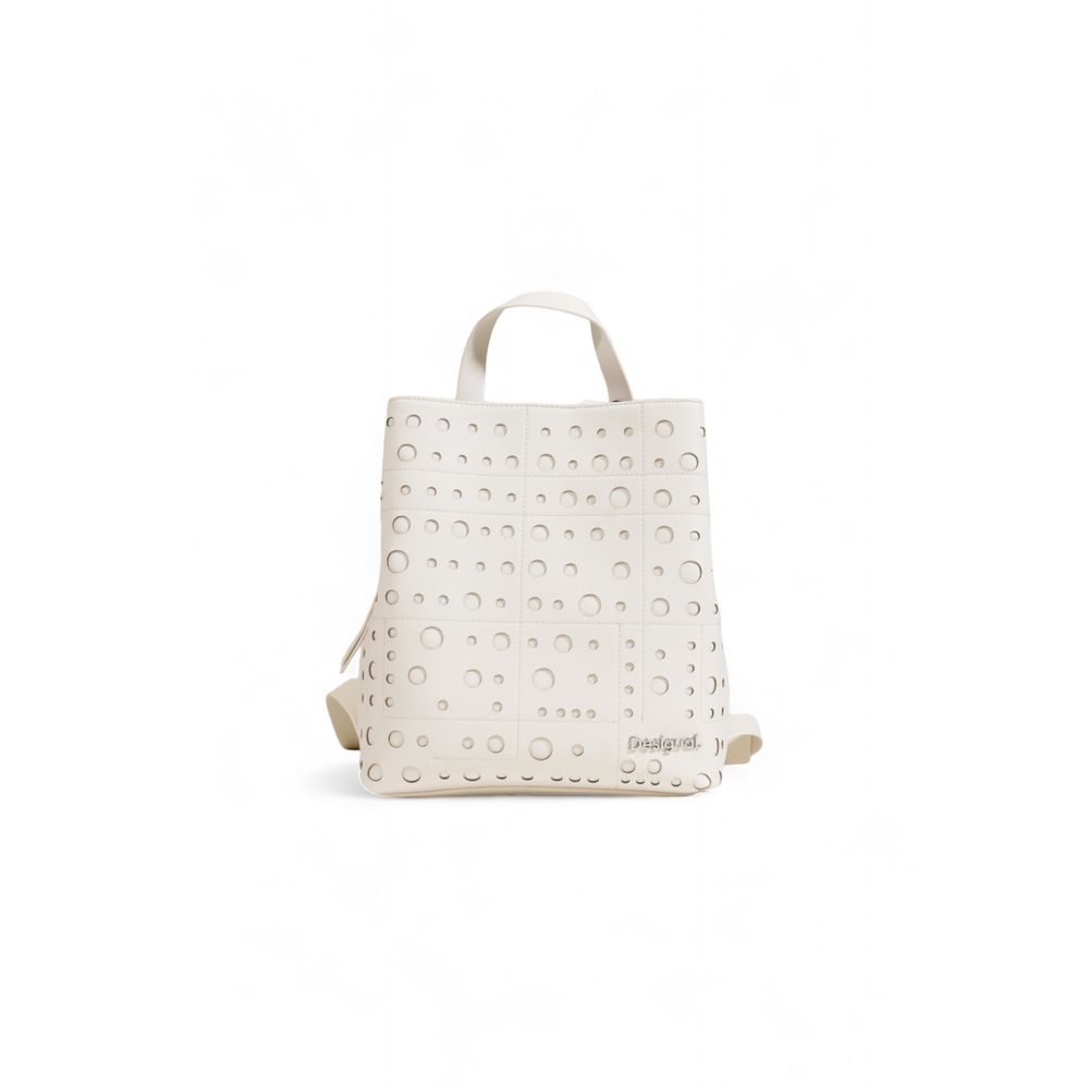 Beige Polyethylene Backpack