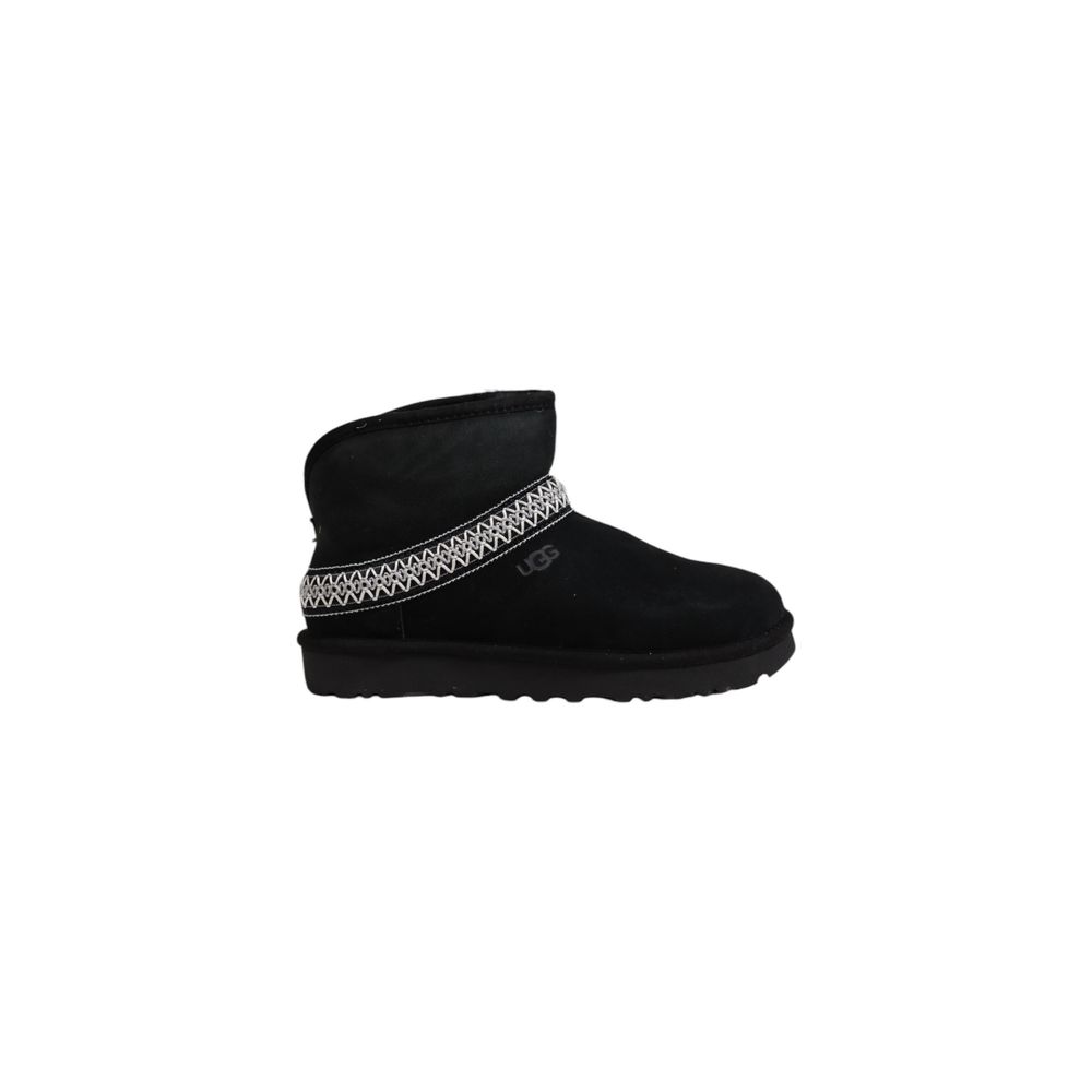 Black Suede Leather Boot