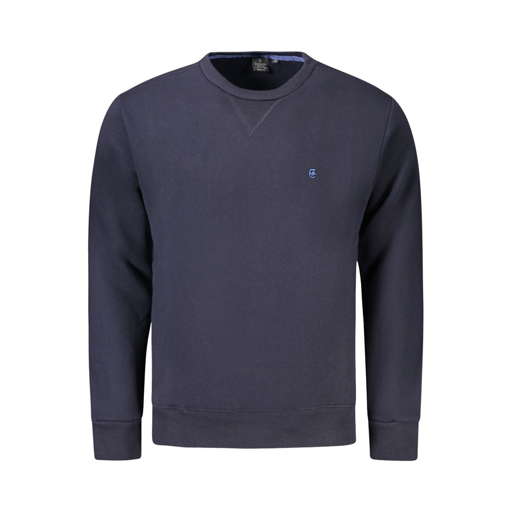 Blue Cotton Men Sweater