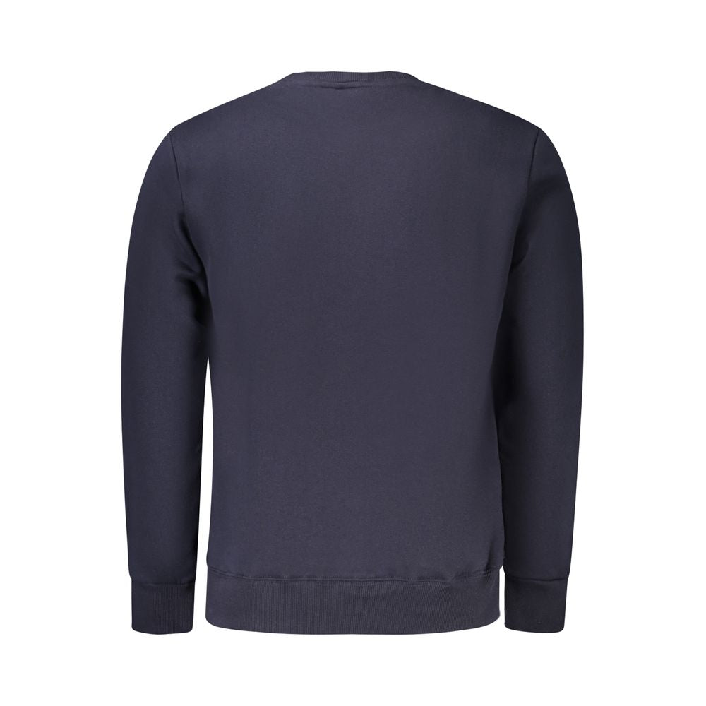 Blue Cotton Men Sweater