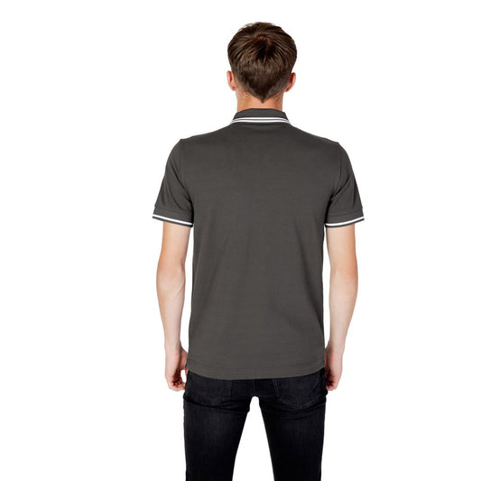 Gray Cotton Polo Shirt