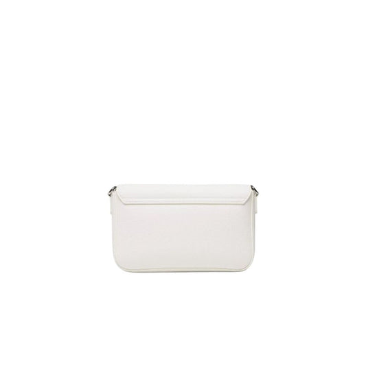 White Synthetic Leather Handbag