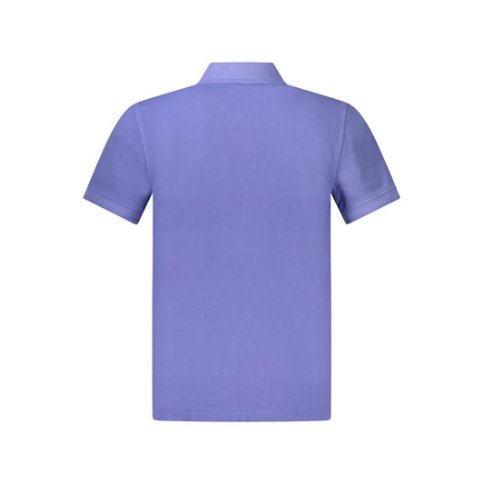 Blue Cotton Mens Polo Shirt