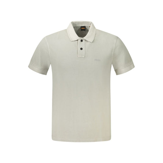 Gray Cotton Polo Shirt