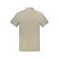 Beige Cotton Men Polo Shirt