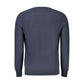 Blue Cotton Men Sweater