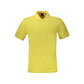 Yellow Cotton Men Polo Shirt