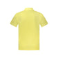 Yellow Cotton Men Polo Shirt