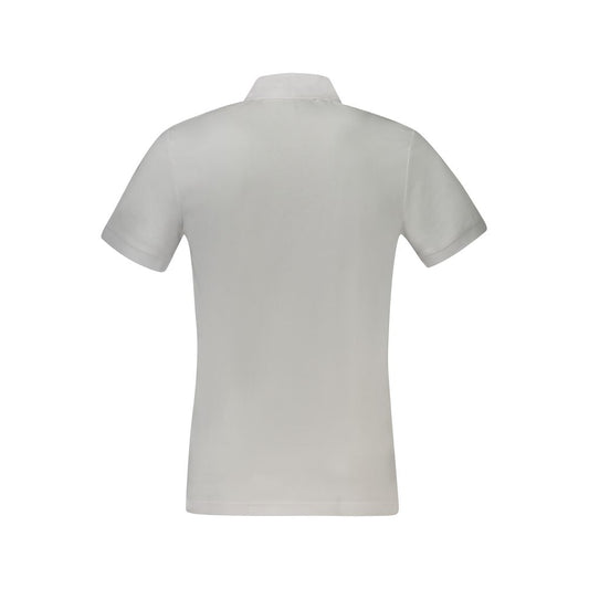 White Cotton Men Polo Shirt