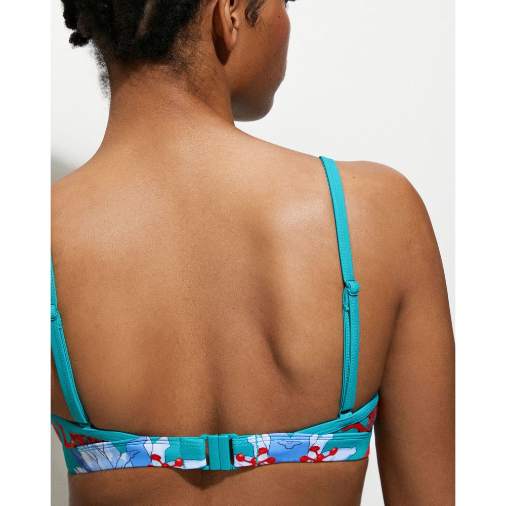 Turquoise Polyester Swimwear