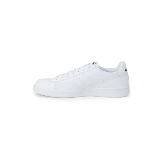 White Synthetic Leather Sneaker