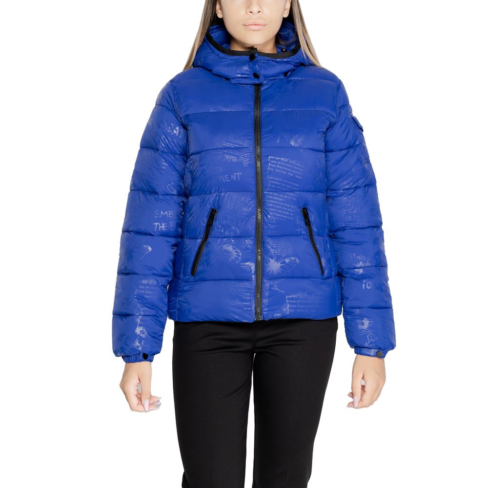 Blue Polyamide Jackets & Coat