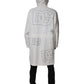 White Hooded Parka Polyester Trench Coat Jacket