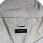 White Hooded Parka Polyester Trench Coat Jacket