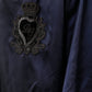 Blue Crown Heart Full Zip Men Bomber Jacket