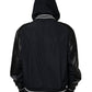 Black Hooded Full Zip Men Bomber Jacket