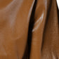 Brown Leather Full Zip Men Bomber Jacket