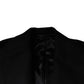 Black Wool Double Breasted Men Coat Jacket