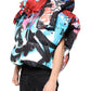 Multicolor Graffiti Hooded Windbreaker Jacket