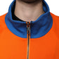 Orange Blue Full Zip Jersey Bomber Jacket