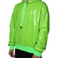 Green Polyester Hooded Men Pullover Sweater