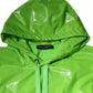 Green Polyester Hooded Men Pullover Sweater