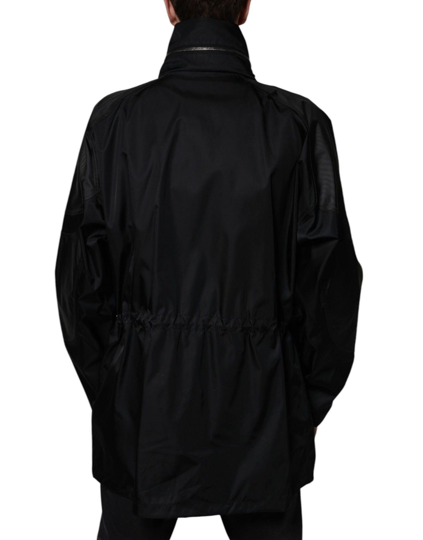 Black Nylon Winter Men Parka Coat Jacket