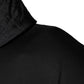 Black Viscose Full Zip Hooded Bomber Jacket