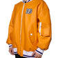 Orange White Full Zip Jersey Bomber Jacket