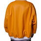 Orange White Full Zip Jersey Bomber Jacket