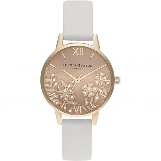 White Synthetic Leather Watch