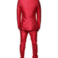 Red Polyester Single Breasted Formal Suit