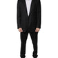 Black Wool Single Breasted Formal Suit