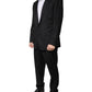 Black Wool Single Breasted Formal Suit