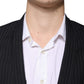 Black Stripe Single Breasted Formal Suit