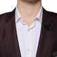 Maroon Deck Card Crown 2 Piece Formal Suit