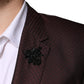 Maroon Deck Card Crown 2 Piece Formal Suit